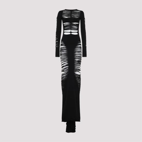 25SS 릭 오웬스 원피스 RO01E7614 KGRIDM 09 BLACK - RICK OWENS