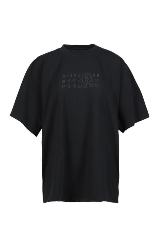 25SS MM6 메종마르지엘라 반팔 티셔츠 S62GD0202 M20115 900 Black