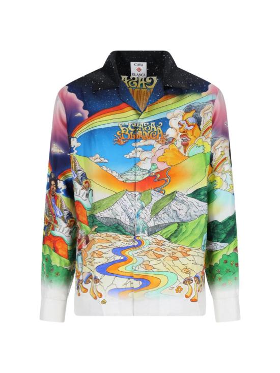 25SS 카사블랑카 긴팔 셔츠 U MS25 SH 006 07LA MUSIQUE MULTICOLOUR