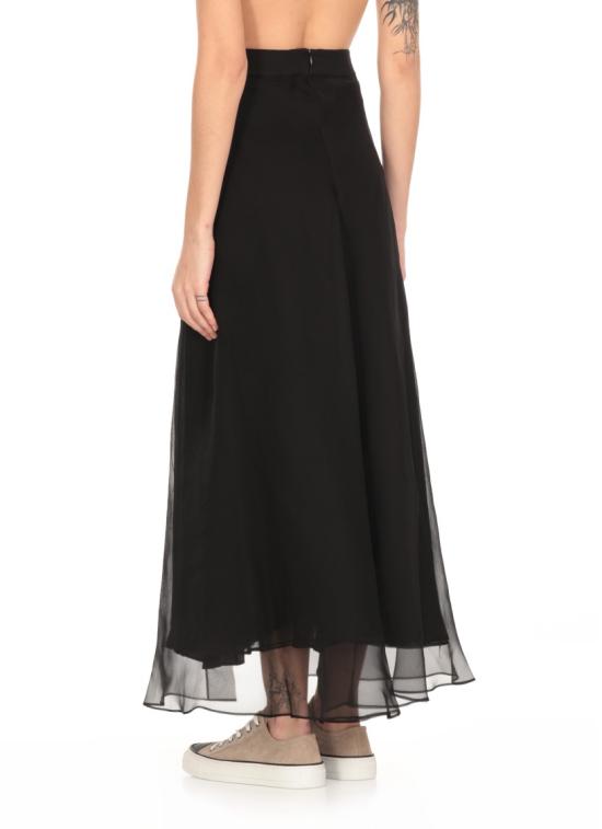 25SS 브루넬로 쿠치넬리 스커트 MF940G3810C101 Black - BRUNELLO CUCINELLI