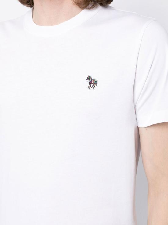 25SS 폴 스미스 슬림핏 코튼 티셔츠 M2R010RKZEBRA01 WHITE DOM - PAUL SMITH