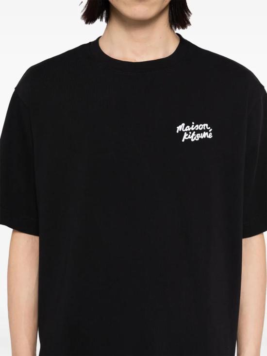 25SS 메종키츠네 반팔 티셔츠 OM00123KJ0119O197 BLACK WHITE DOM - MAISON KITSUNE