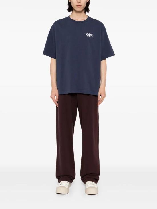  메종키츠네 반팔 티셔츠 OM00123KJ0119P476 INK BLUE DOM - MAISON KITSUNE