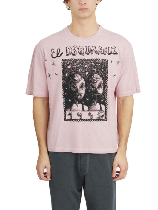 25SS 디스퀘어드2 반팔 티셔츠 LS71GD1555D20035235 Pink