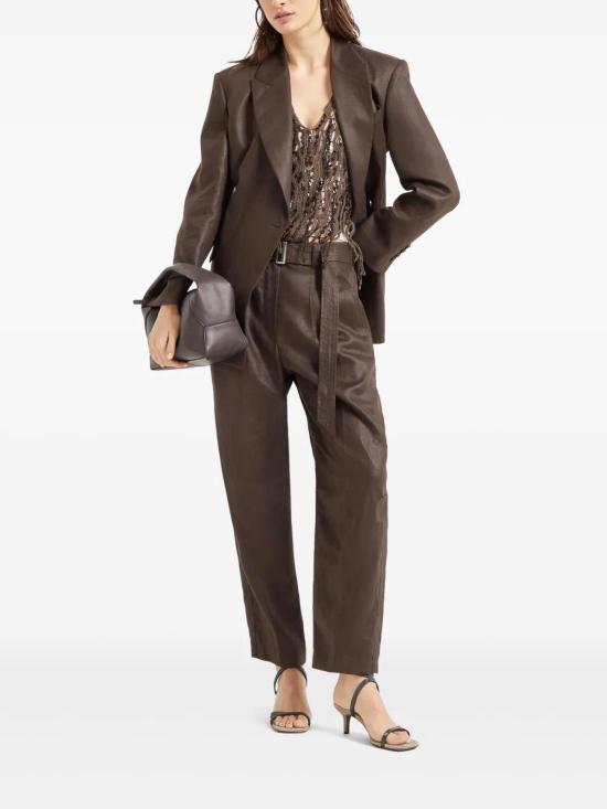 26SS 브루넬로 쿠치넬리 스트레이트 팬츠 ML142P8559C273 Brown - BRUNELLO CUCINELLI