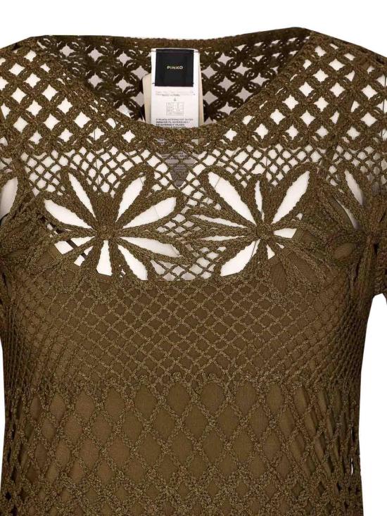  핑코 롱 원피스 104731A2FFX26 Green - PINKO