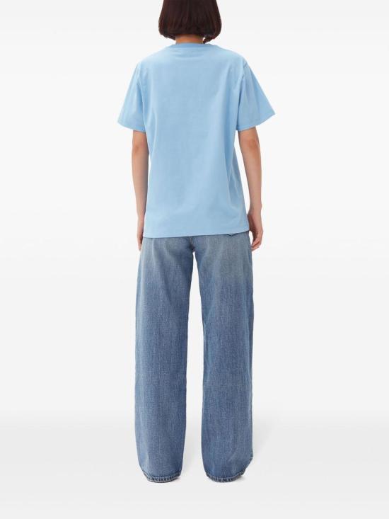 26SS 가니 베이직 저지 타이거 릴랙스드 반팔 티셔츠 T4007745 Blue - GANNI