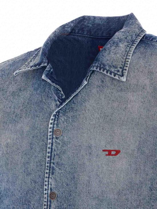  디젤 반팔 셔츠 A191780CMBP01 Blue - DIESEL