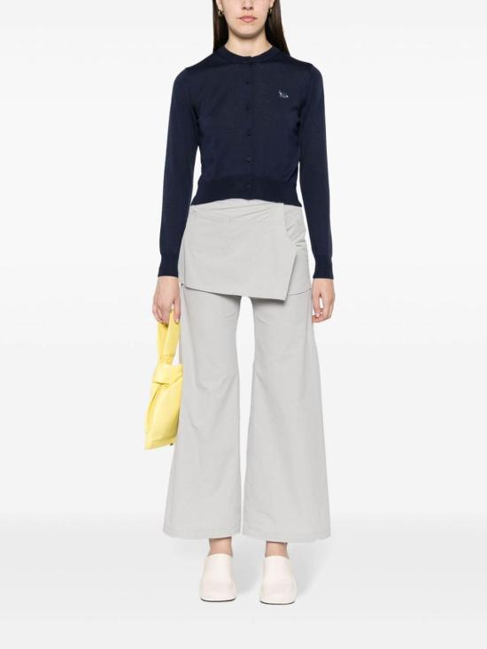 25SS 메종키츠네 베이비 폭스 패치 레귤러 가디건 MW00507KT1036P492 Blue - MAISON KITSUNE
