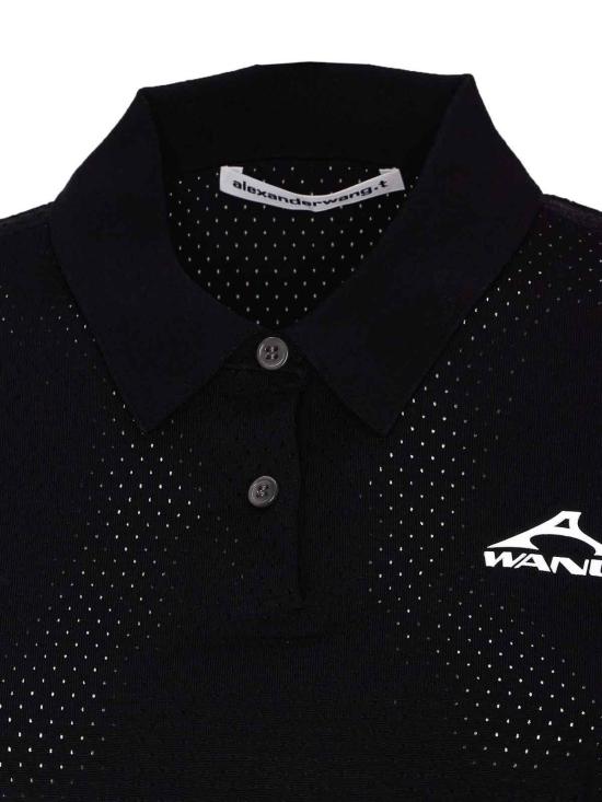 25SS 알렉산더 왕 폴로 티셔츠 4KC2251017001 Black - ALEXANDER WANG
