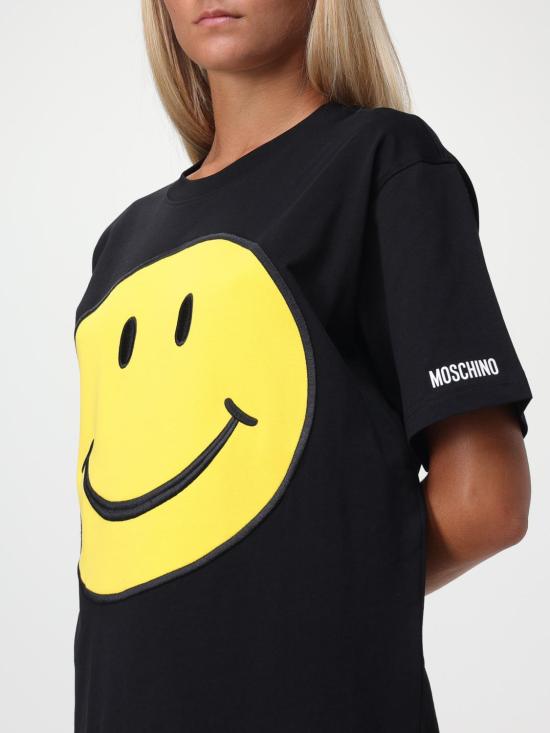 25SS 모스키노 반팔 티셔츠 07095441 3555 Black - MOSCHINO