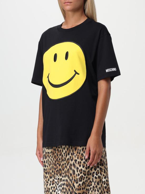 25SS 모스키노 반팔 티셔츠 07095441 3555 Black - MOSCHINO