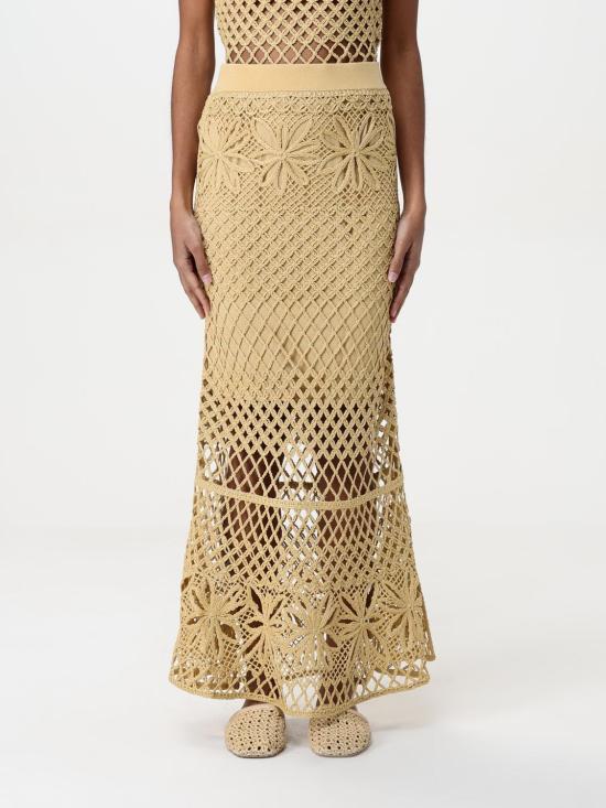 25SS 핑코 롱 스커트 104732 A2FF C43 Yellow - PINKO