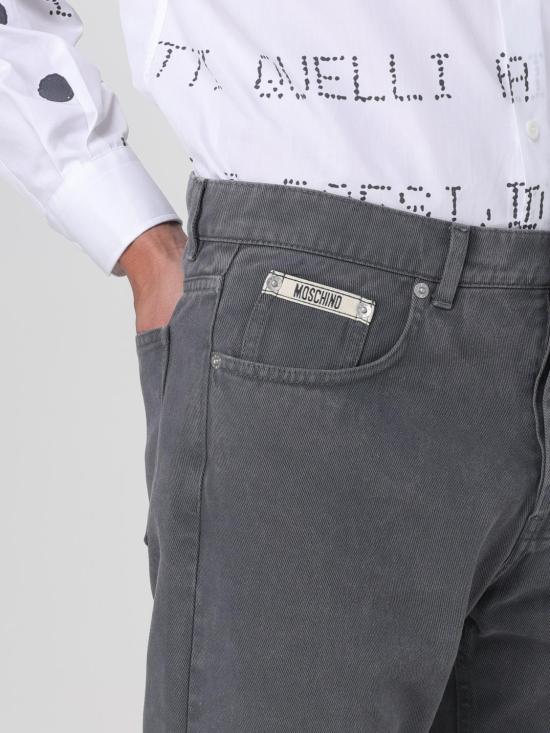 25SS 모스키노 스트레이트 팬츠 03320227 0555 Black - MOSCHINO