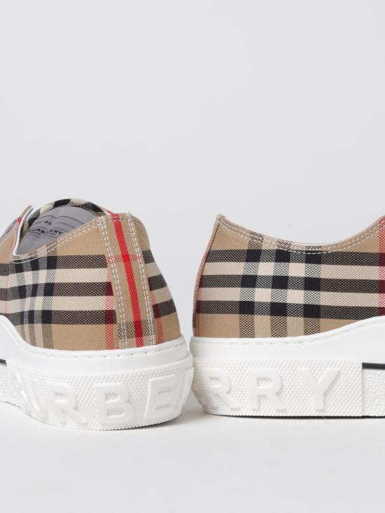 26SS 버버리 빈티지 체크 코튼 스니커즈 8049745 Beige - BURBERRY