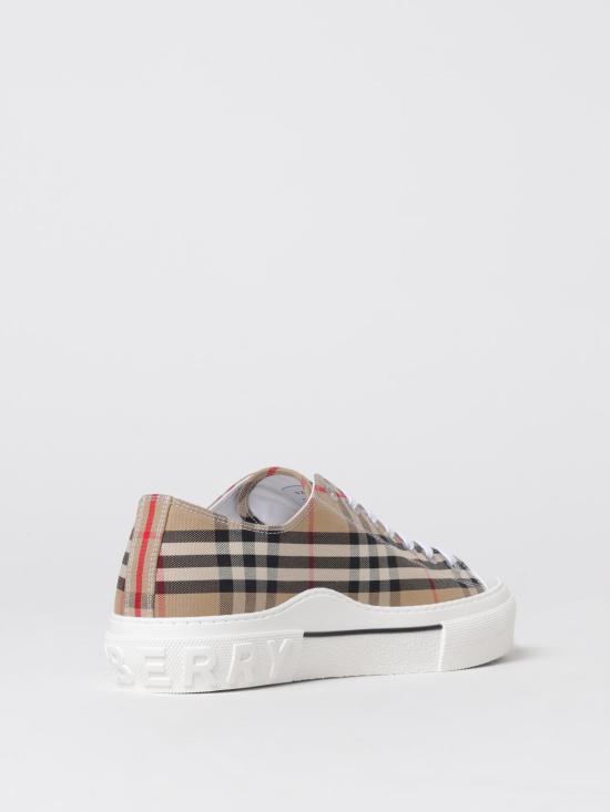 26SS 버버리 빈티지 체크 코튼 스니커즈 8049745 Beige - BURBERRY