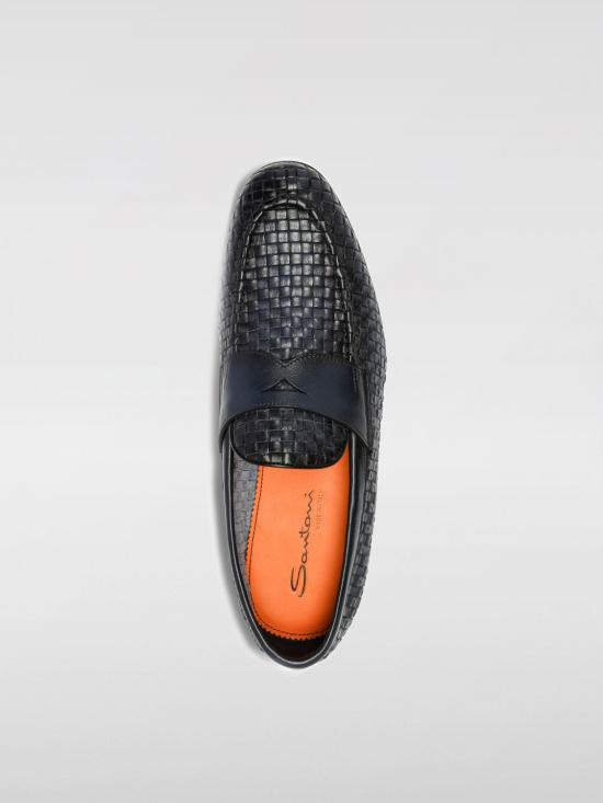 25SS 산토니 로퍼 MCNC13903LA3SWNC U59 Blue - SANTONI