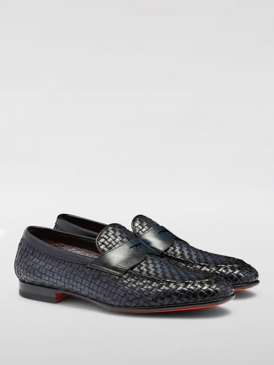 25SS 산토니 로퍼 MCNC13903LA3SWNC U59 Blue - SANTONI