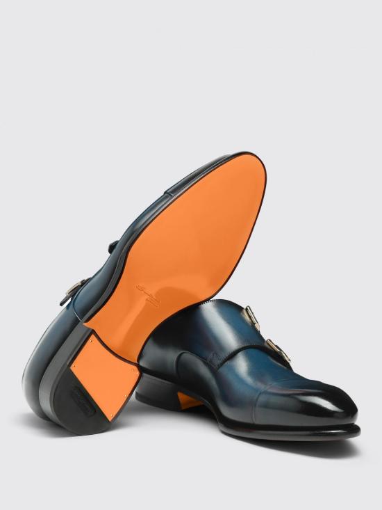 26SS 산토니 로퍼 MCCR11652MC1HPXX U21 Blue - SANTONI