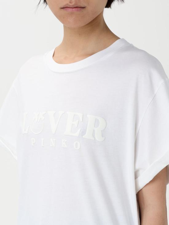 25SS 핑코 반팔 티셔츠 104605A2D1 Z05 White - PINKO