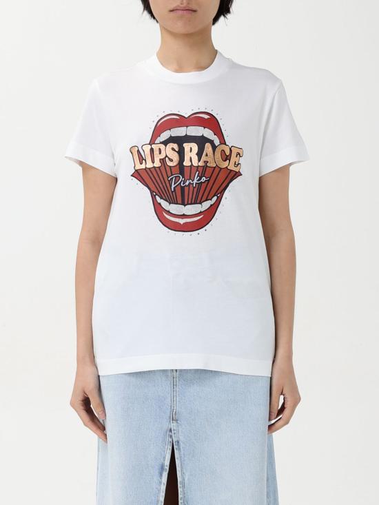 25FW 핑코 반팔 티셔츠 105050A2D8 Z05 White