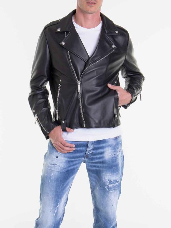  존 리치몬드 바이커 자켓 RUP24001GBC1BLACK Black - JOHN RICHMOND