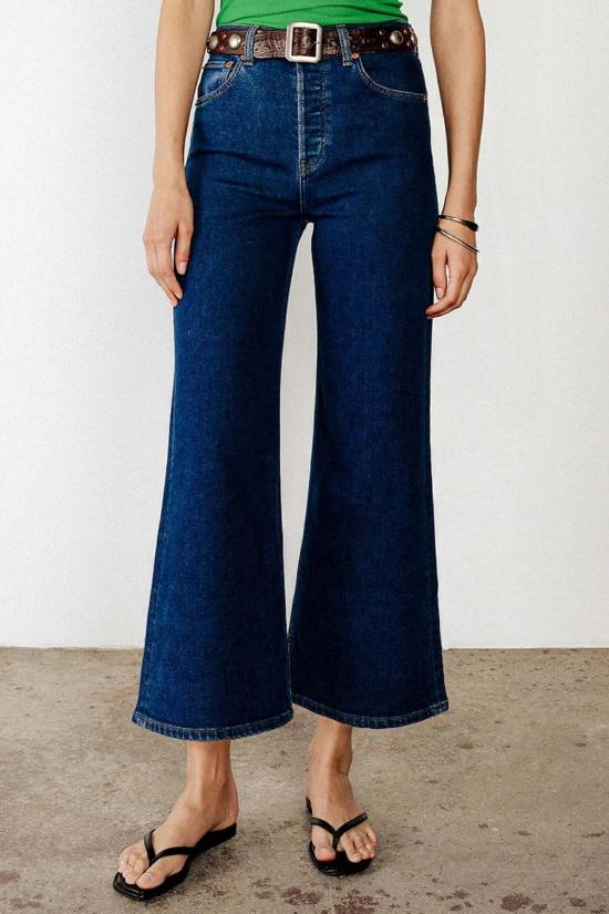  리던 데님 팬츠 Re/Done 하이 라이즈 헤리티지 진 헤리티지 린스 - RE/DONE