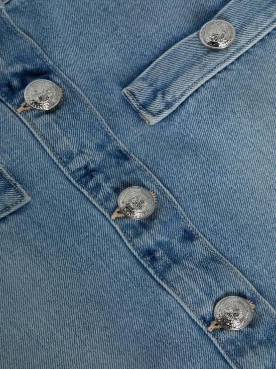  라장스 숏 스커트 L'agence 크리스 버튼 프런트 미니 스커트 폰타나 - L'AGENCE