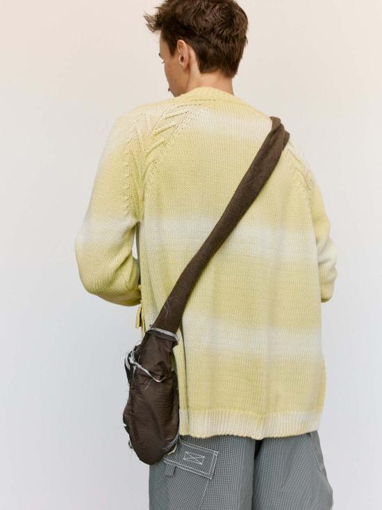  에드워드 커밍 가디건 워시드 라임 코튼 타이어 트랙 카디건 페이디드 라임 - EDWARD CUMING