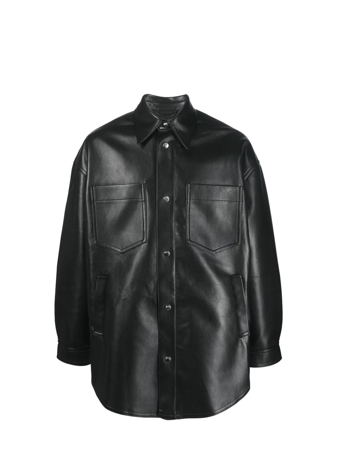  나누슈카 가죽 자켓 NM22CROW00399 0 BLACK Black