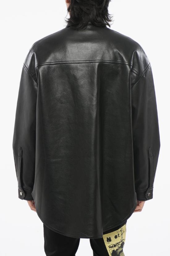  나누슈카 가죽 자켓 NM22CROW00399 0 BLACK Black - NANUSHKA