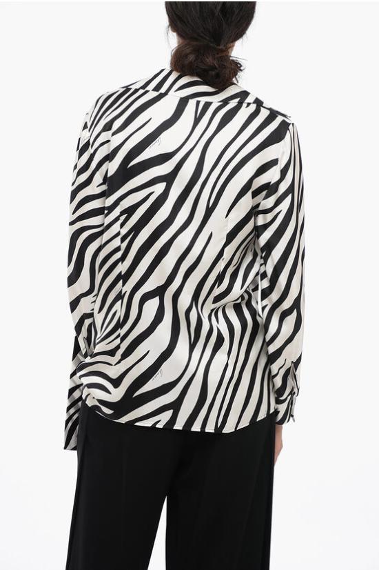  구찌 블라우스 737782 ZAMDI 1060 Black White - GUCCI