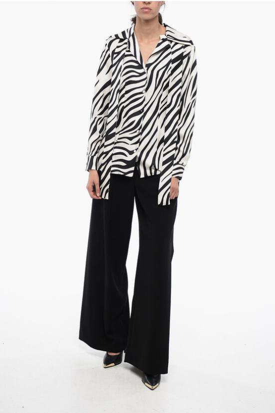  구찌 블라우스 737782 ZAMDI 1060 Black White - GUCCI