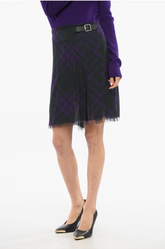  버버리 롱 스커트 8077243ROYAL Violet