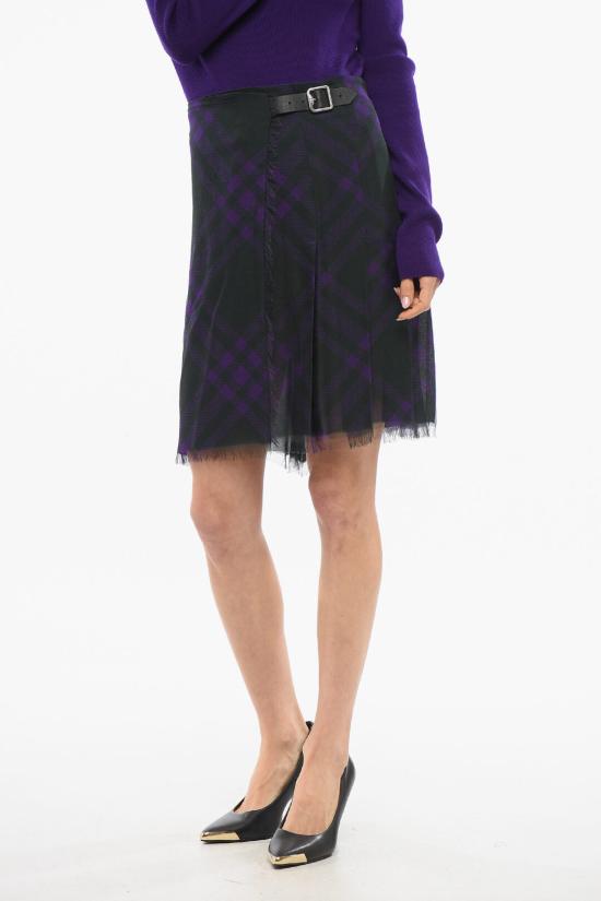  버버리 롱 스커트 8077243ROYAL Violet