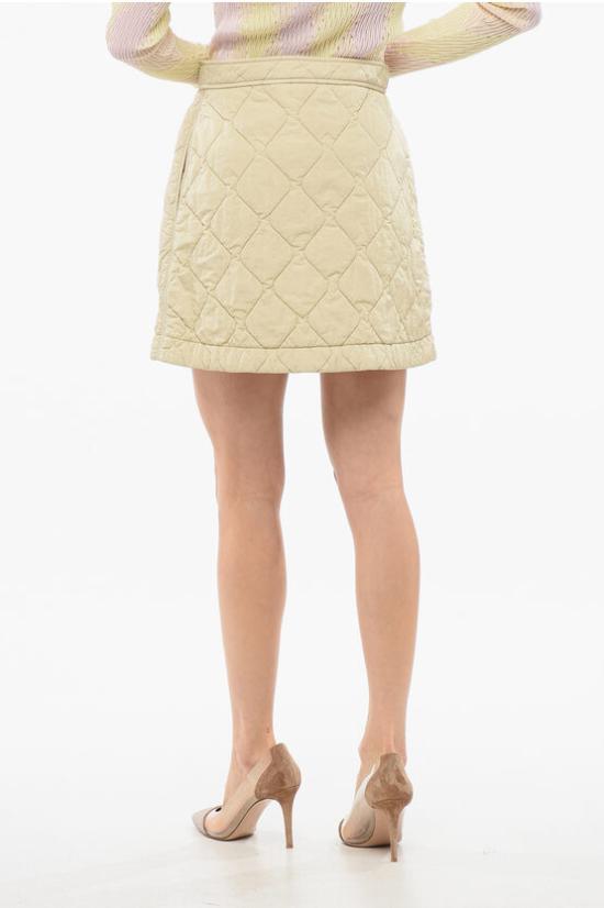  버버리 퀼티드 미니 스커트 8081126153871 B7348 Beige - BURBERRY