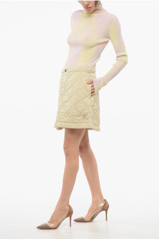  버버리 퀼티드 미니 스커트 8081126153871 B7348 Beige - BURBERRY