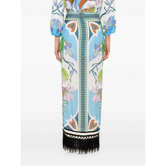 25SS Lug Von Siga 미디 스커트 LVSS2025407 AYA TURQU BLUE BROWN - OTHER BRANDS