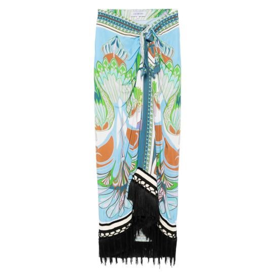 25SS Lug Von Siga 미디 스커트 LVSS2025407 AYA TURQU BLUE BROWN