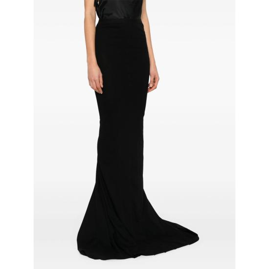 25SS 릭 오웬스 롱 스커트 RO01E7378 JA 09 BLACK - RICK OWENS