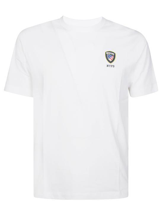 25SS 블라우어 반팔 티셔츠 BLUH02196 004547 100 BIANCO