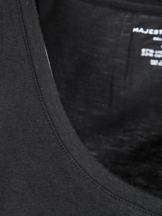 25SS 마제스틱필라쳐 민소매 티셔츠 M296FDE187 002 NOIR Nero - MAJESTIC FILATURES