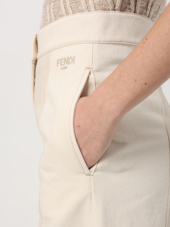 24FW 펜디 데님 팬츠 FLP852AT20 F08QQ White - FENDI