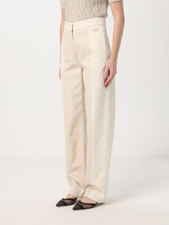 24FW 펜디 데님 팬츠 FLP852AT20 F08QQ White - FENDI