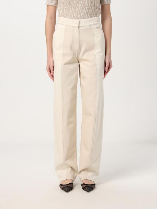 24FW 펜디 데님 팬츠 FLP852AT20 F08QQ White