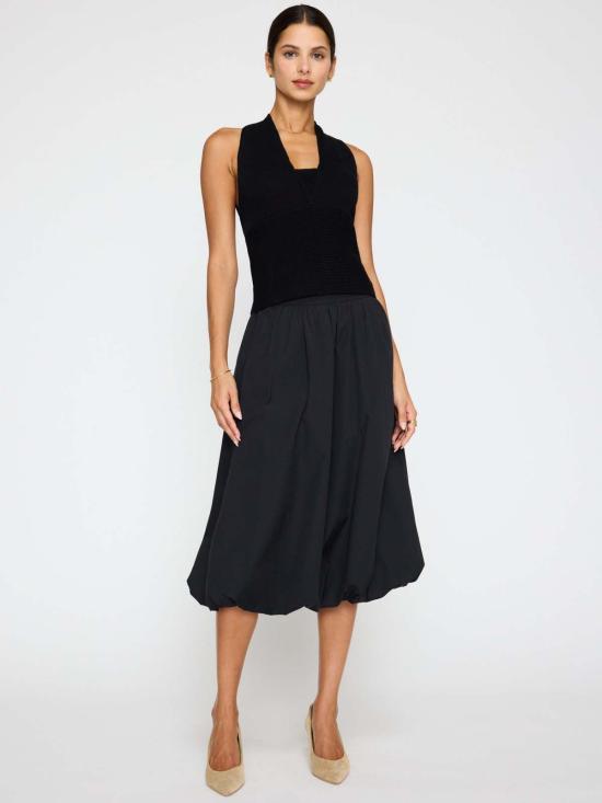  브로슈 워커 민소매 티셔츠 브로셔 워커 라모나 홀터 탑 블랙 오닉스 - BROCHU WALKER