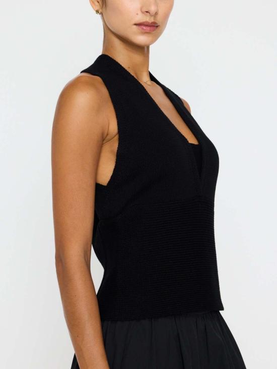  브로슈 워커 민소매 티셔츠 브로셔 워커 라모나 홀터 탑 블랙 오닉스 - BROCHU WALKER