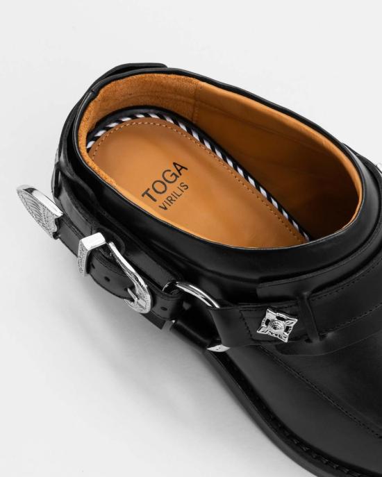  토가 뮬/슬리퍼 풀라 웨스턴 뮬 블랙 - TOGA