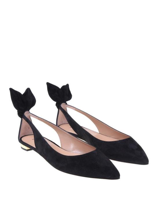 26SS 아쿠아주라 플랫 슈즈 DENFLAB0SUE000 Black - AQUAZZURA