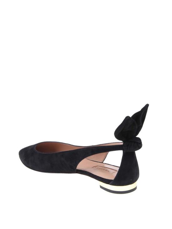 26SS 아쿠아주라 플랫 슈즈 DENFLAB0SUE000 Black - AQUAZZURA
